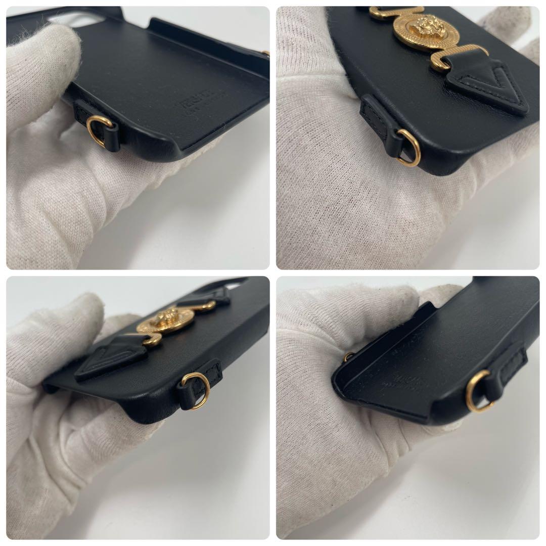 【✨未使用級】 ヴェルサーチ iPhone13ケース メデューサ ストラップ 黒