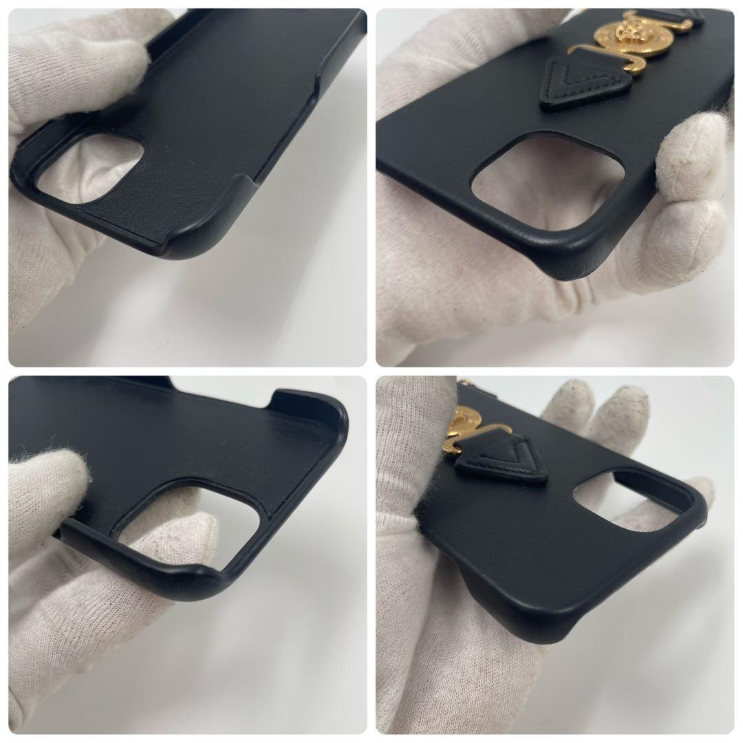 【✨未使用級】 ヴェルサーチ iPhone13ケース メデューサ ストラップ 黒