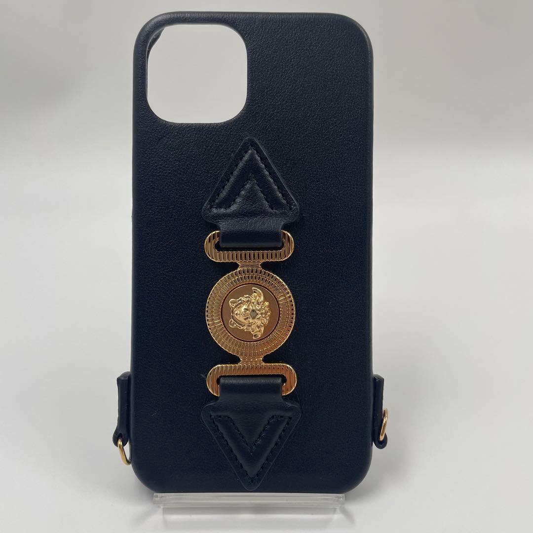 【✨未使用級】 ヴェルサーチ iPhone13ケース メデューサ ストラップ 黒