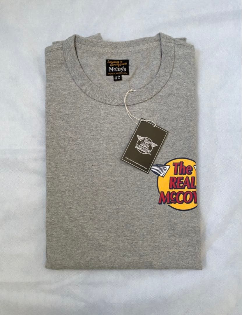 リアルマッコイズ 長袖Tシャツ ロゴマーク　グレー
