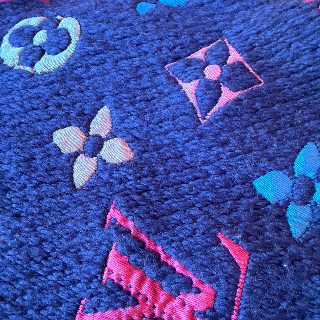 最終値引♦︎美品♦︎LOUIS VUITTON モノグラムマフラー ネイビー
