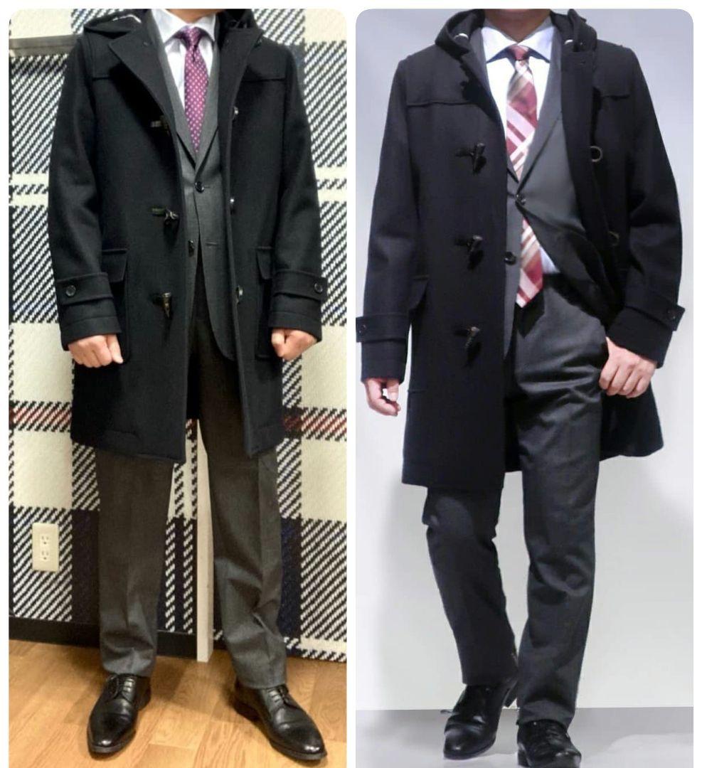 ニューヨーカー／近年もの メンズ 上質ウールダッフルコート ネイビー トグル