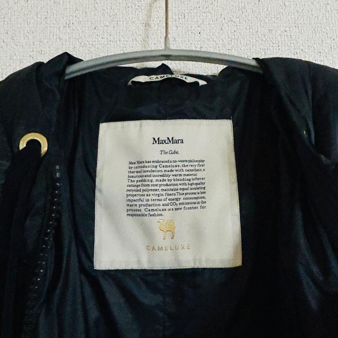 MAX MARA THE CUBE フーデッド ブルゾン ケープ　Ｍ　ブラック