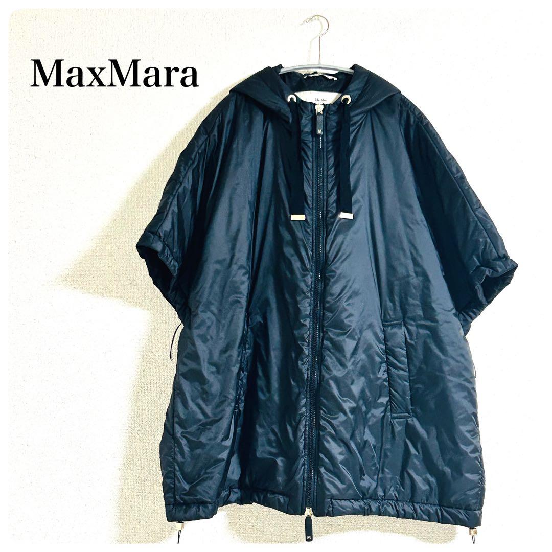 MAX MARA THE CUBE フーデッド ブルゾン ケープ　Ｍ　ブラック