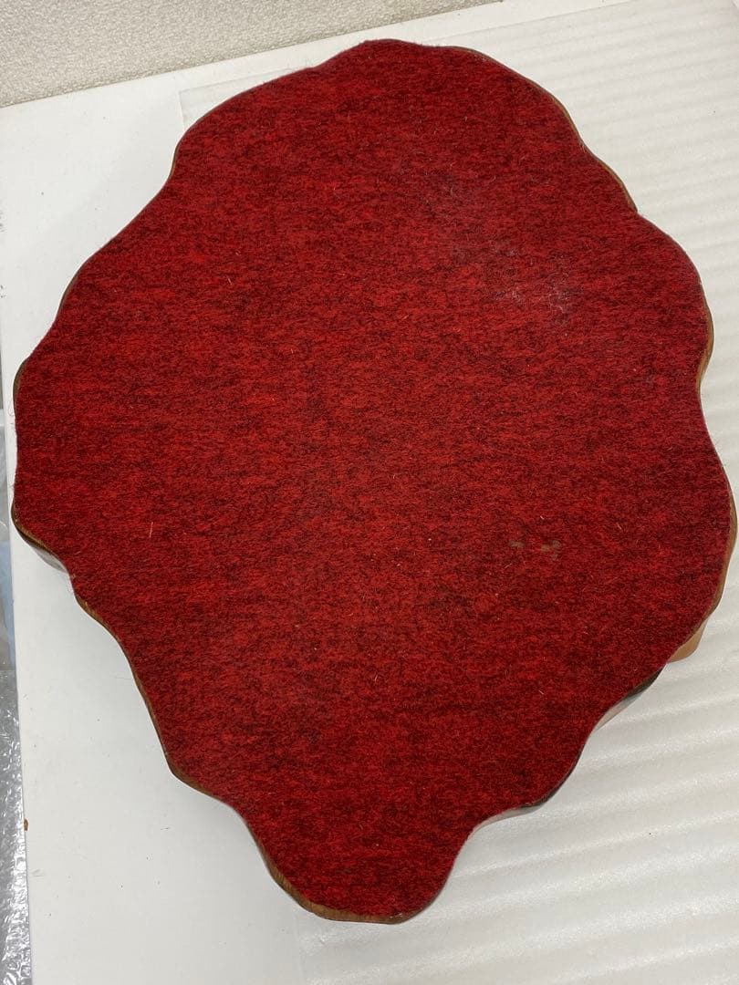 3-3293 世界遺産 屋久杉 壺 飾り台付き 花器 花瓶 装飾壺 木壺 無垢材