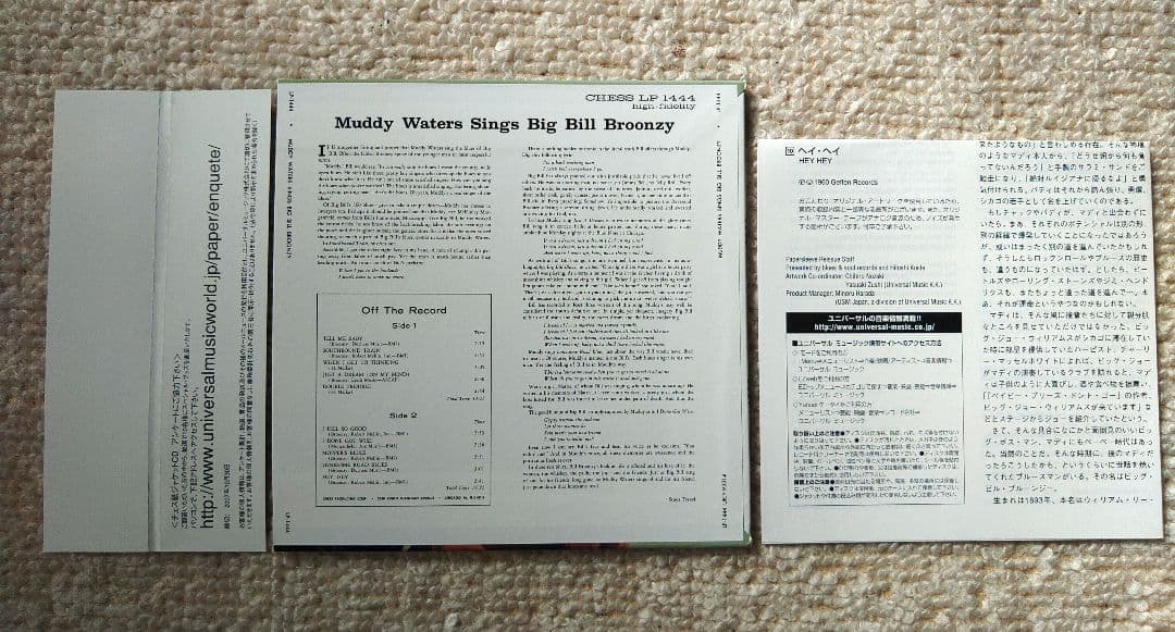 洋楽 Muddy Waters Sings Big Bill Broonzy