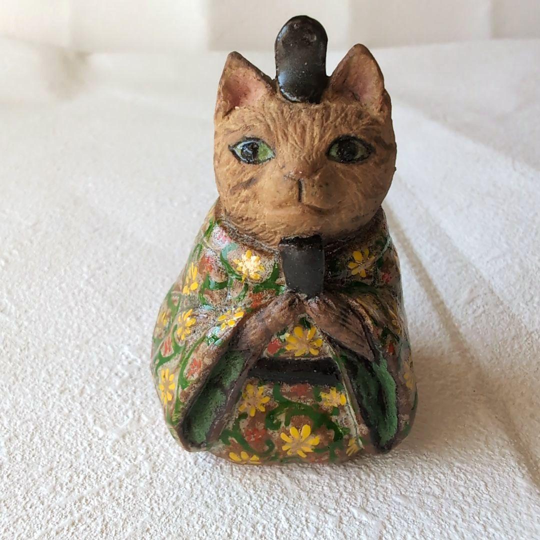 猫の雛人形4 陶器製 伝統的スタイル