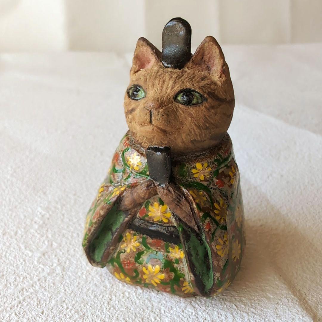 猫の雛人形4 陶器製 伝統的スタイル