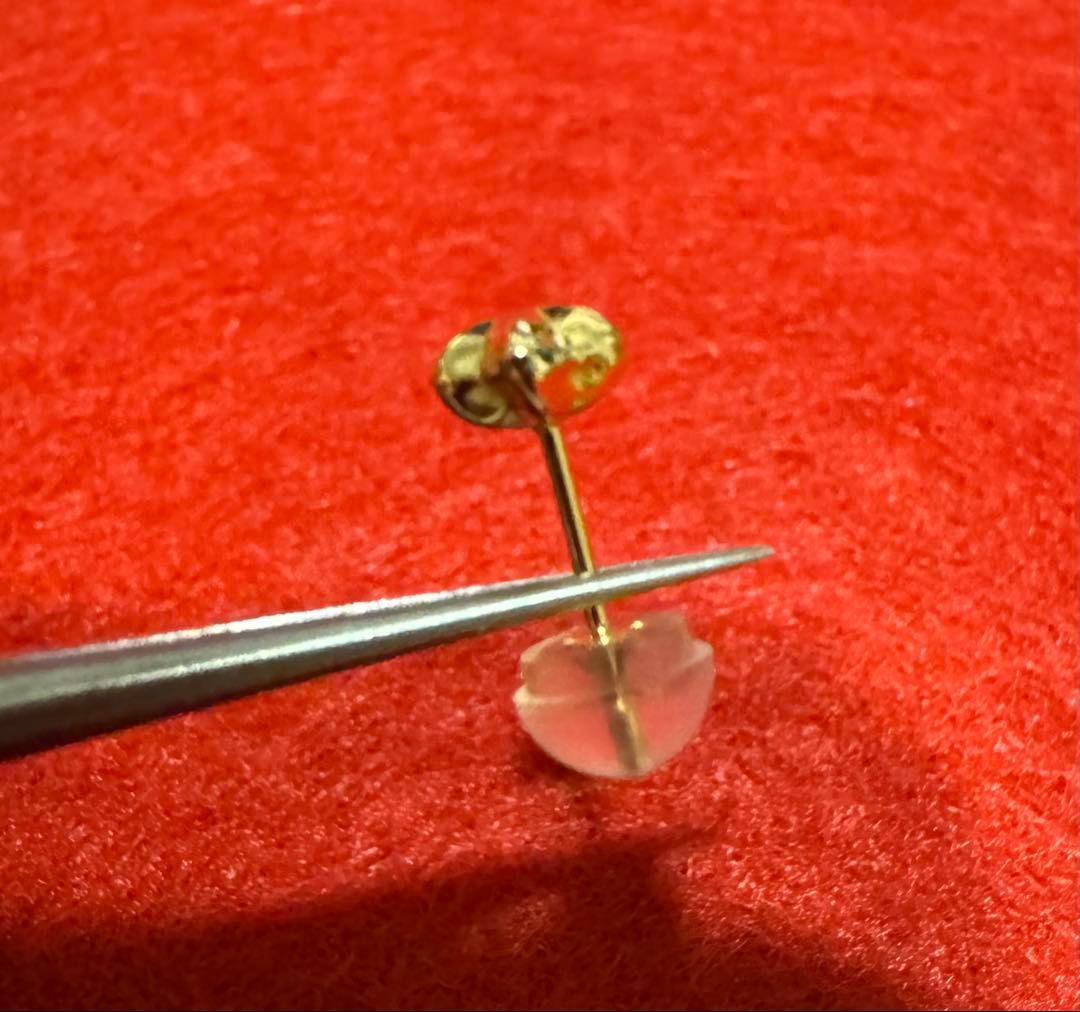 K18ツイストフープピアス&星型ピアス2点セット