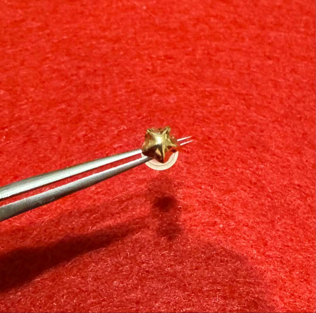 K18ツイストフープピアス&星型ピアス2点セット