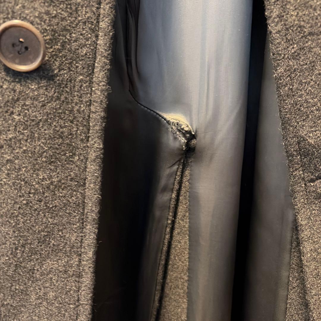 アルマーニ　コート　チャコールグレー