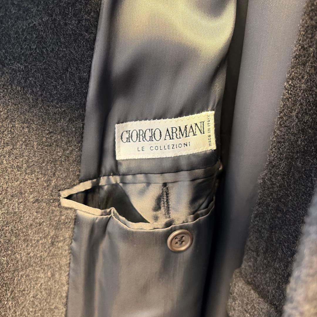 アルマーニ　コート　チャコールグレー