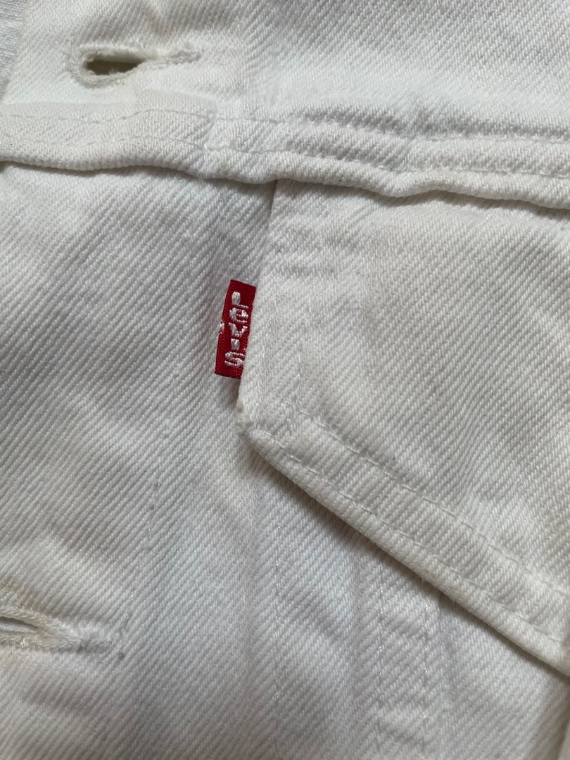 80's levi's 70506 デニムジャケット　白　アメリカ　ボロ　USA