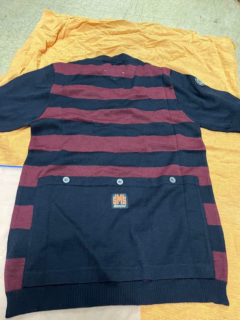 Santini Eroica サイクルジャージ 黒赤ストライプ　Mサイズ上下