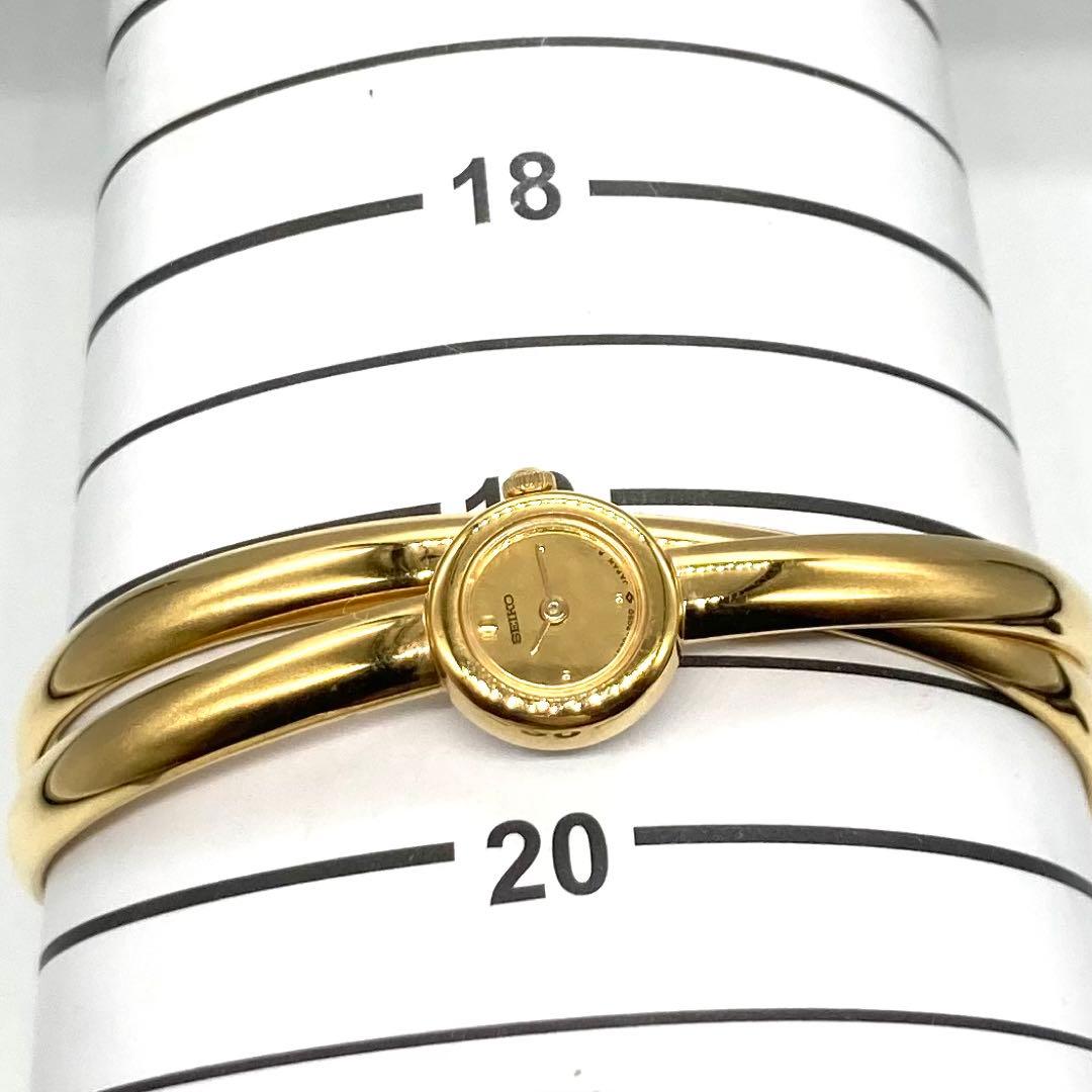 【稼動】 セイコー 腕時計 1E20-0660 2連リング クォーツ QZ