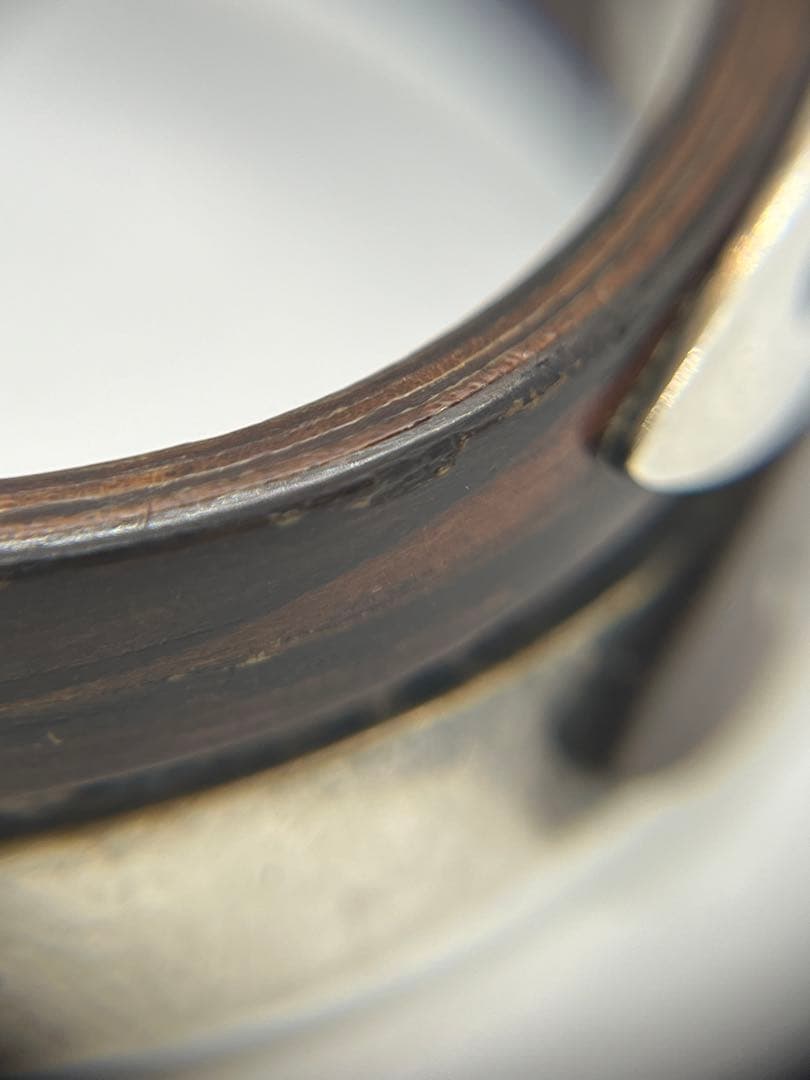 グッチ GUCCI ダブルベルトバックル バングル SV ウッド オールド