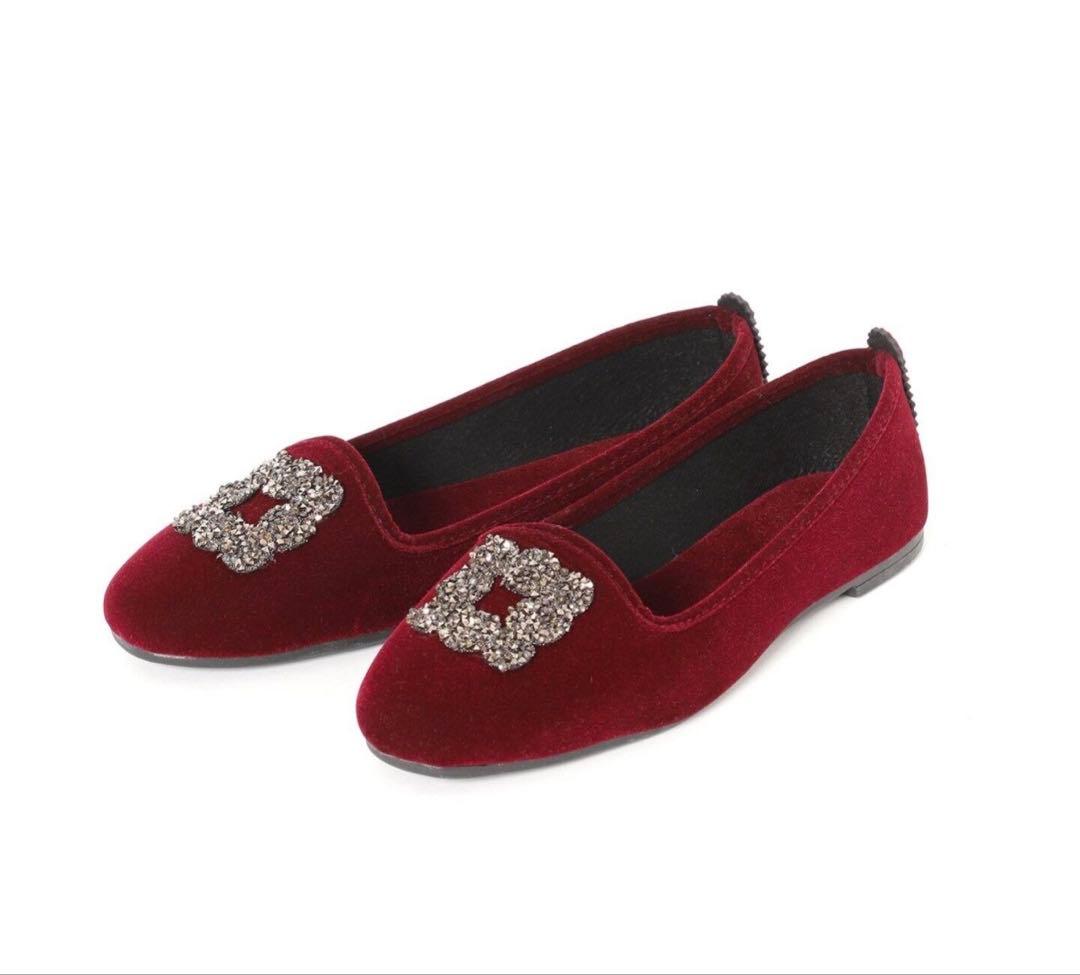 値下げ中！新品　IENA MALUS/マリュス VELVET SHOES