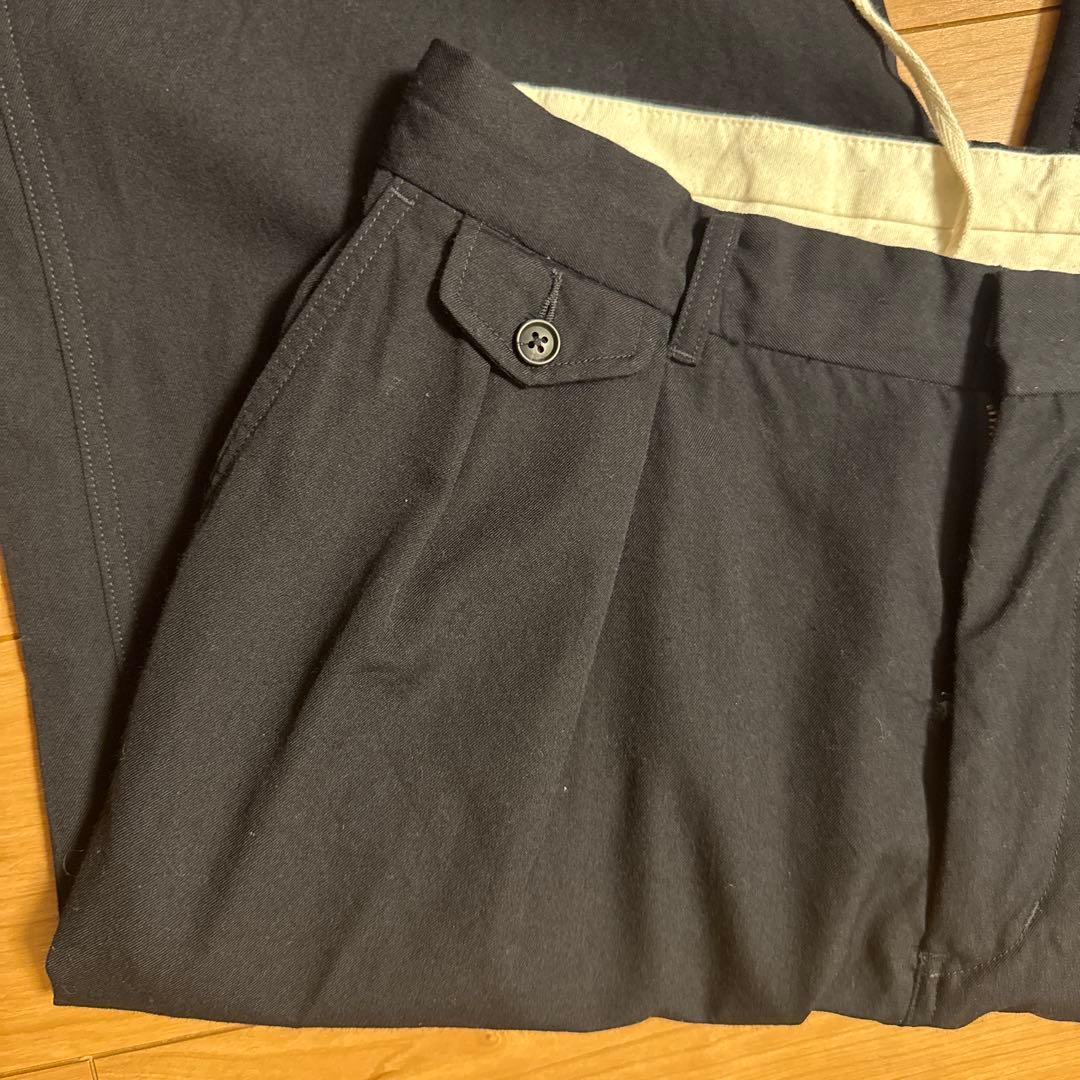 ナナミカ　Wool Gabardine Pleat Pants