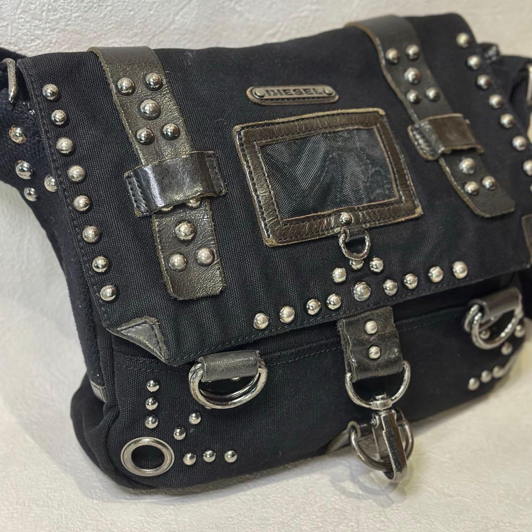 archive DIESEL studs shoulderbag Y2Kグランジ
