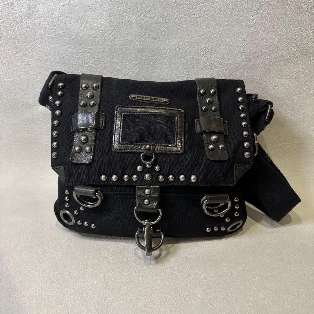 archive DIESEL studs shoulderbag Y2Kグランジ