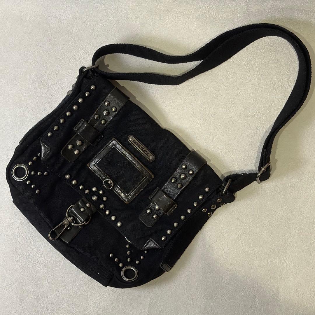 archive DIESEL studs shoulderbag Y2Kグランジ