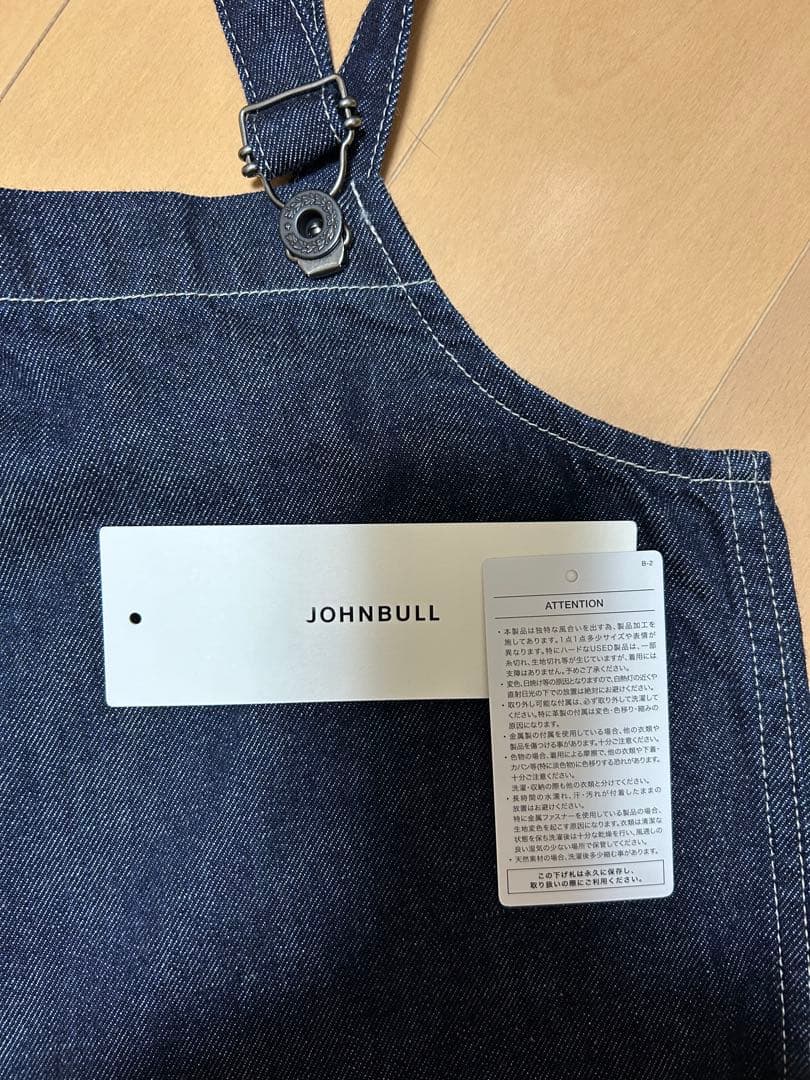 美品 ジョンブル JOHNBULL デニム チューブサロペットLオーバーオール