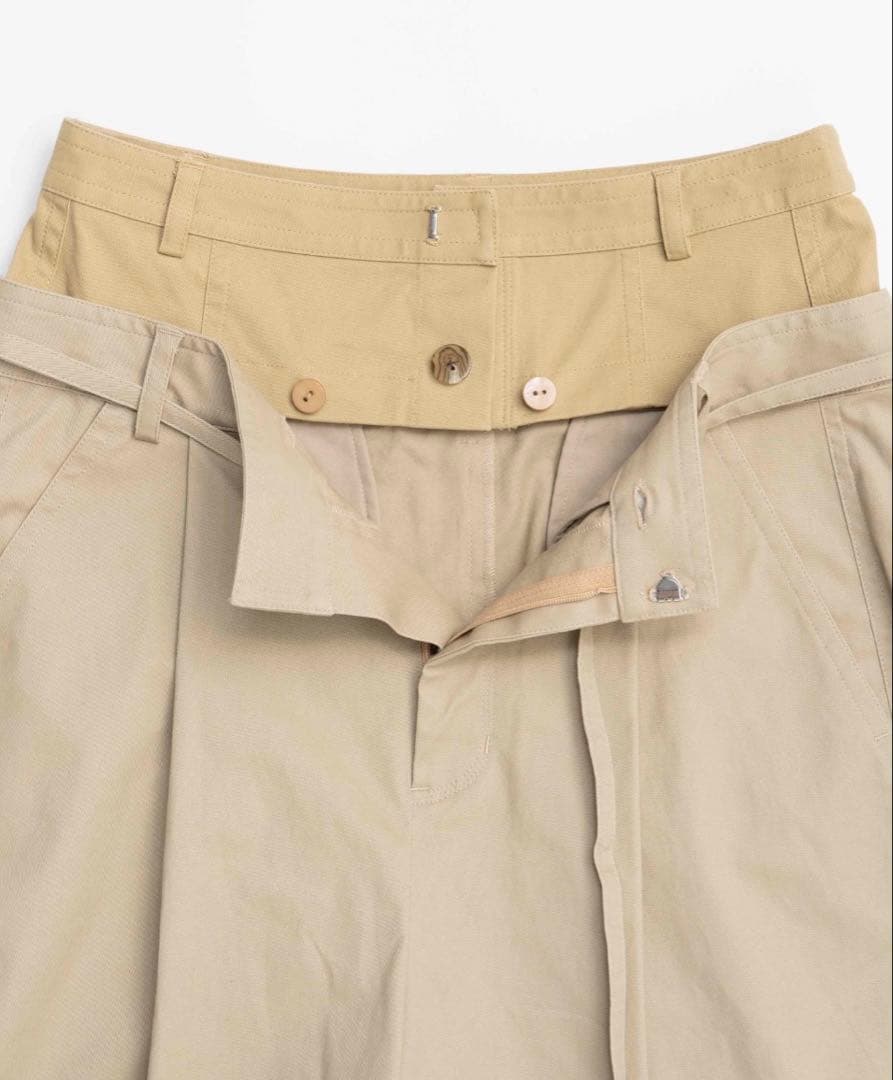 2WAYダブルウエストカーブハーフパンツ