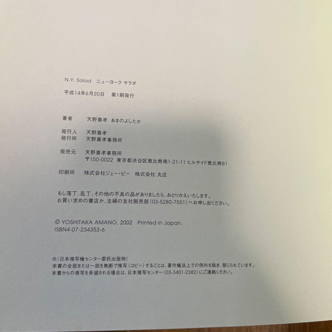 【直筆サイン入り】「N.Y. SALAD」天野喜孝