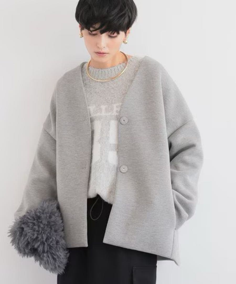 WEB限定 BARNYARDSTORMダンボールジャケット グレー F コクーン