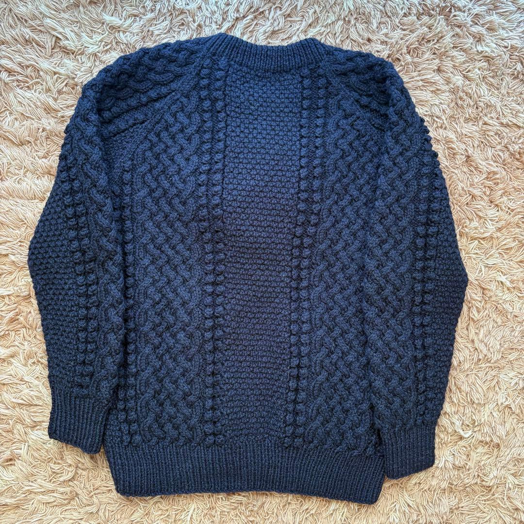 【未使用】インバーアラン メンズ ニット カーディガン ネイビー 40 3A