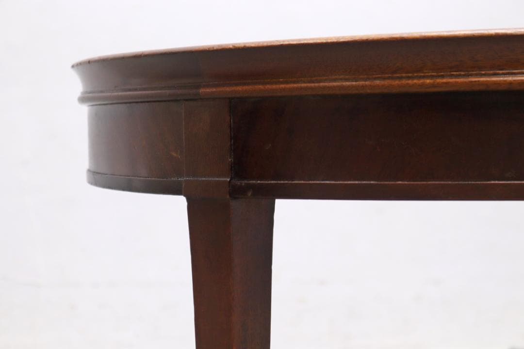 ヴィンテージ クラシカル ラウンド レザートップ センターテーブル 本革