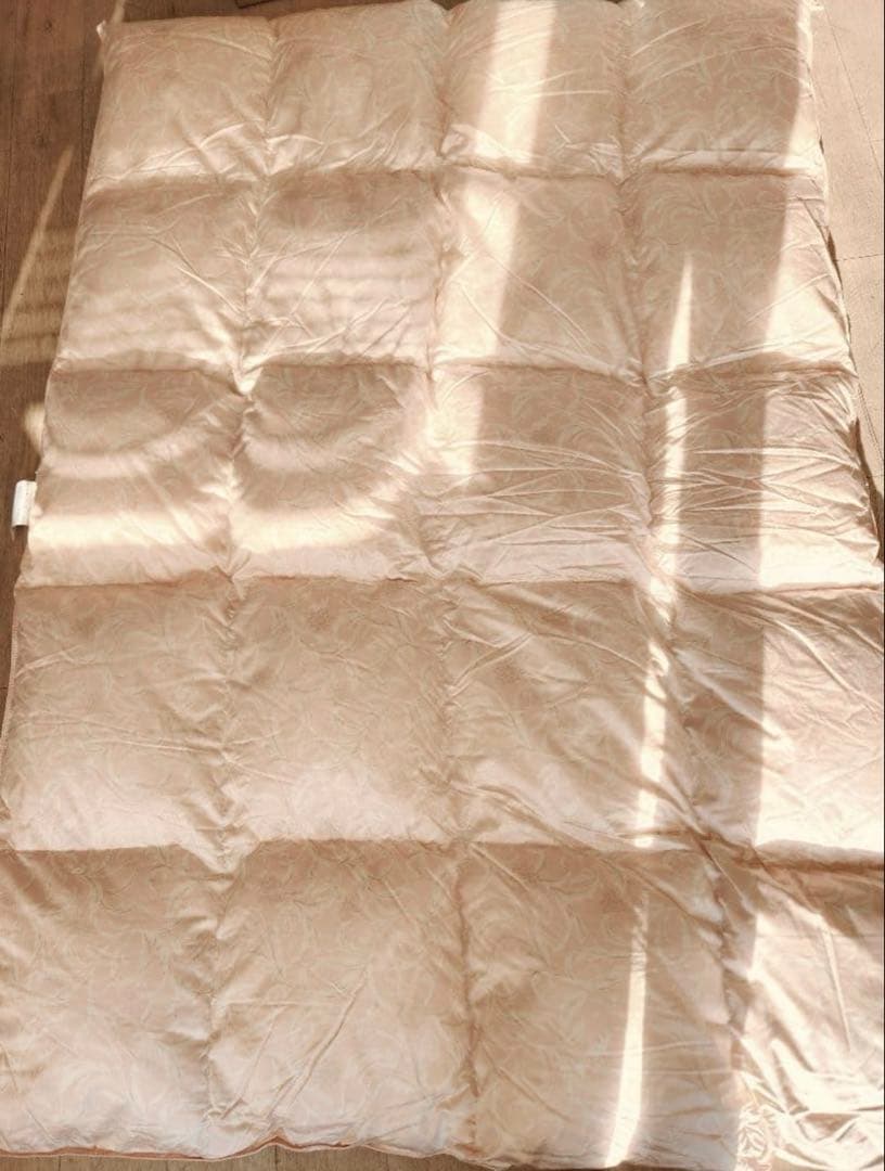 ハンガリー羽毛布団掛け布団ホワイトグースダウン　シングルロング