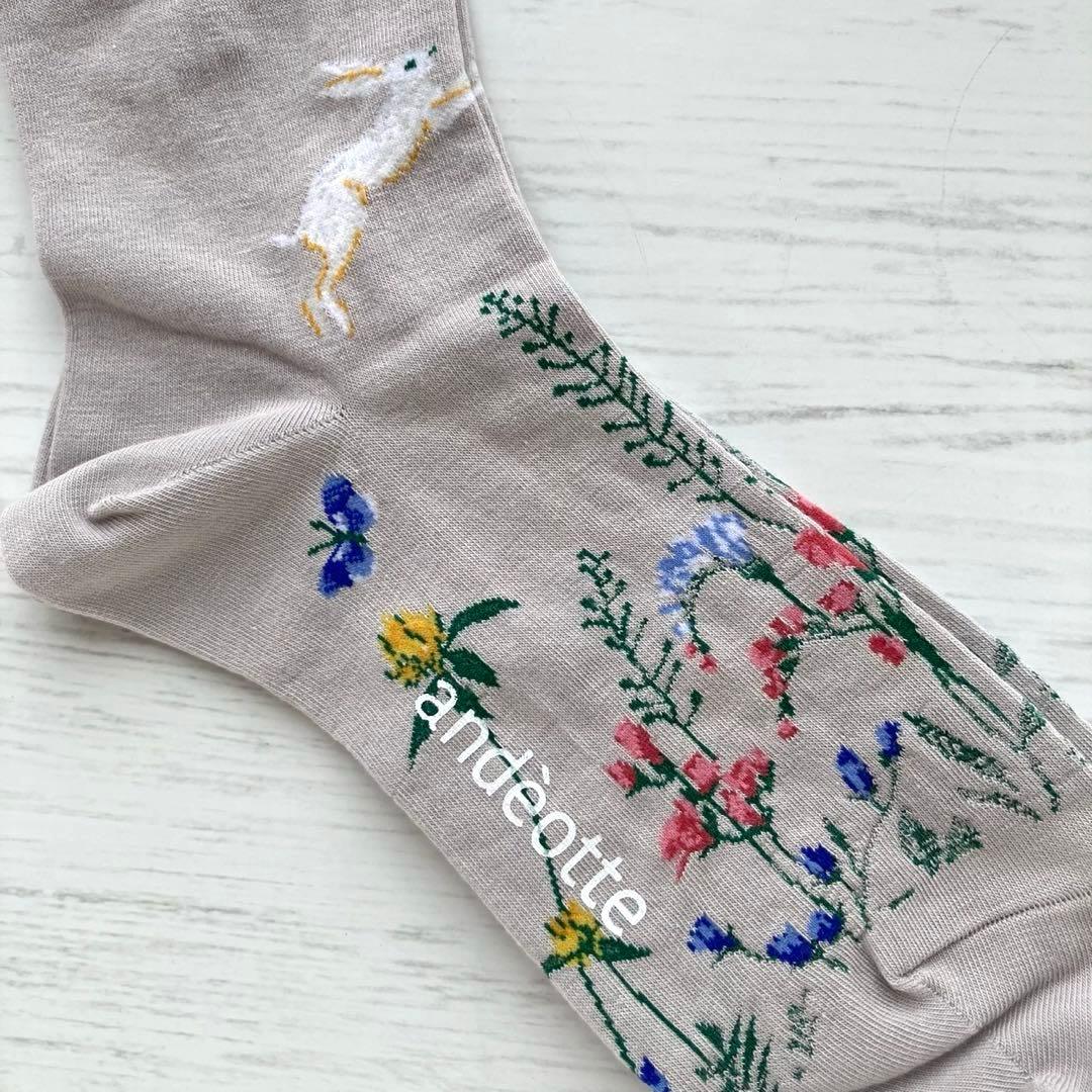 新品　アンデ　ハイゲージ　クルーソックス　23～25cm 日本製　ダンス　A