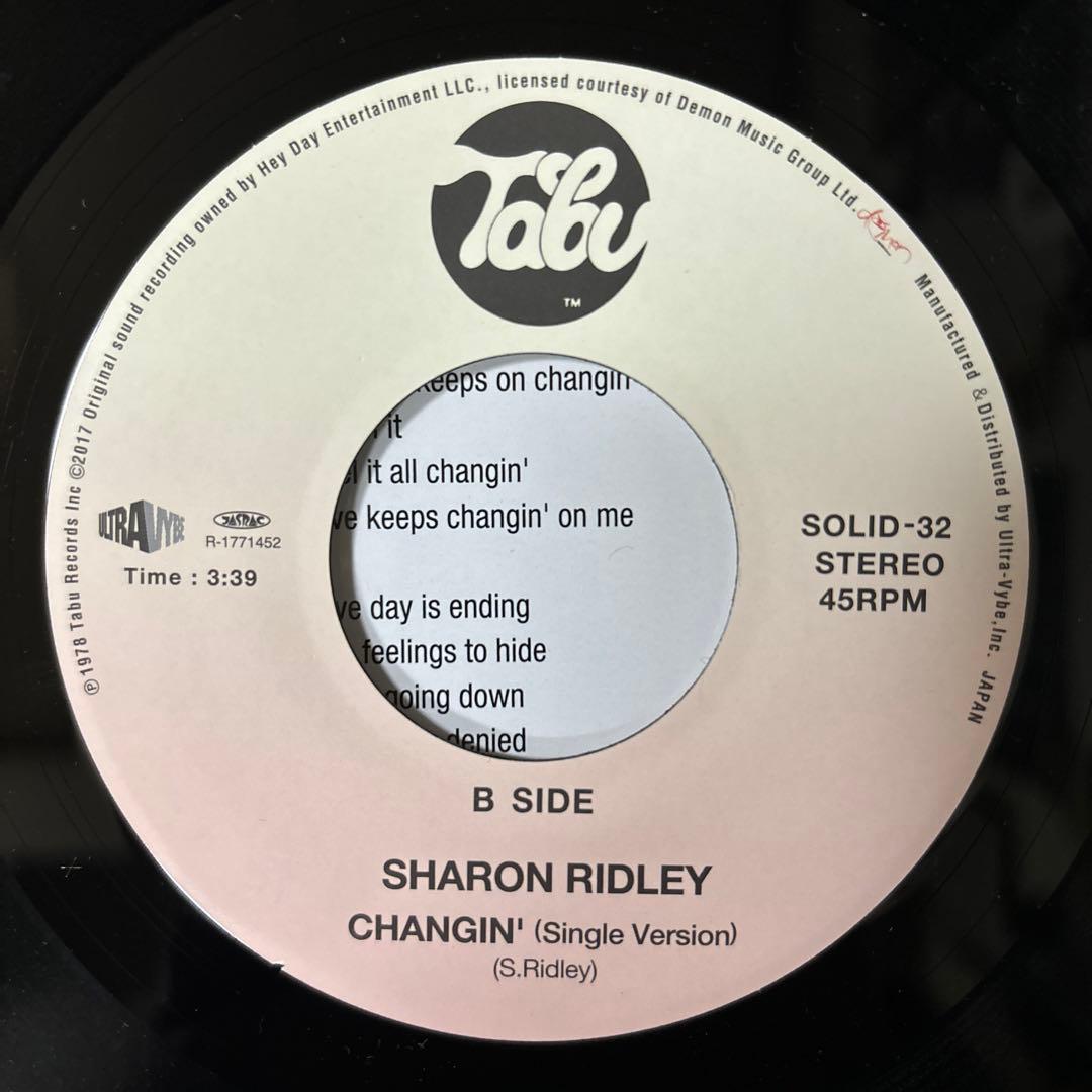 ⭐︎激レア盤⭐︎SHARON RIDLEY / Changin’（送料無料）