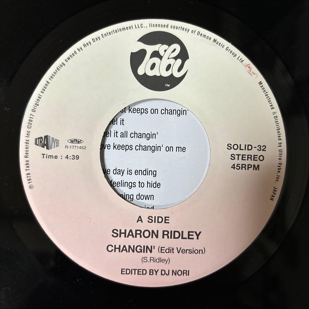 ⭐︎激レア盤⭐︎SHARON RIDLEY / Changin’（送料無料）