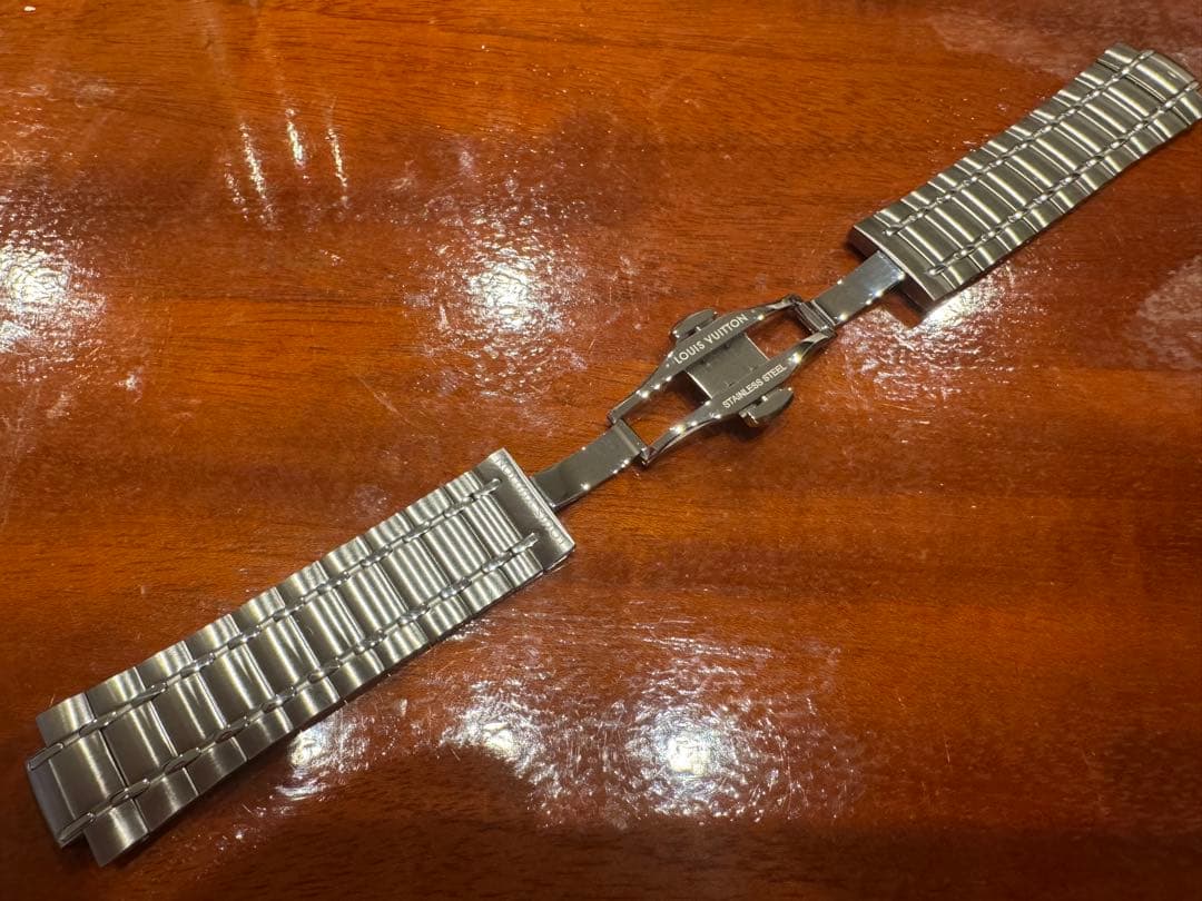 ルイ・ヴィトン タンブール 時計ベルト メタルブレスレットL R17188 美品