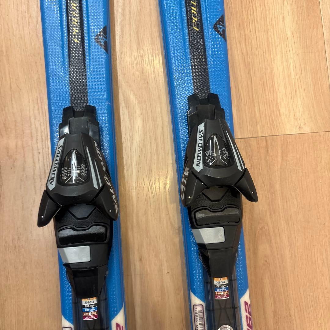 サロモン　スキー板　POWERLINE KART FR 162 ストック付き