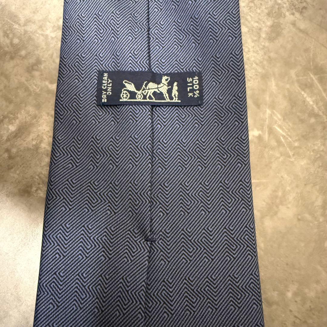 【✨美品✨】HERMES エルメス ネクタイ フォソネ ネイビー ハイブランド