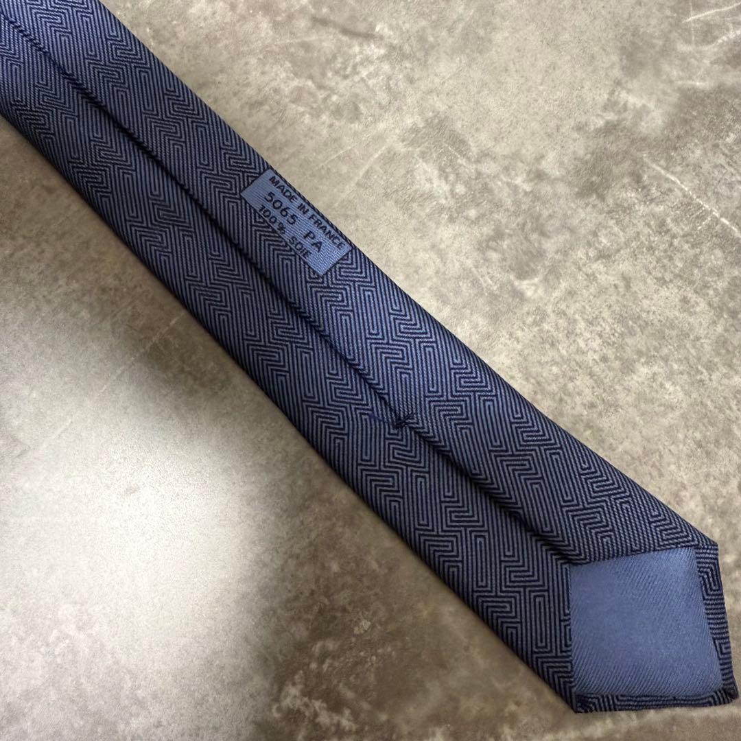 【✨美品✨】HERMES エルメス ネクタイ フォソネ ネイビー ハイブランド