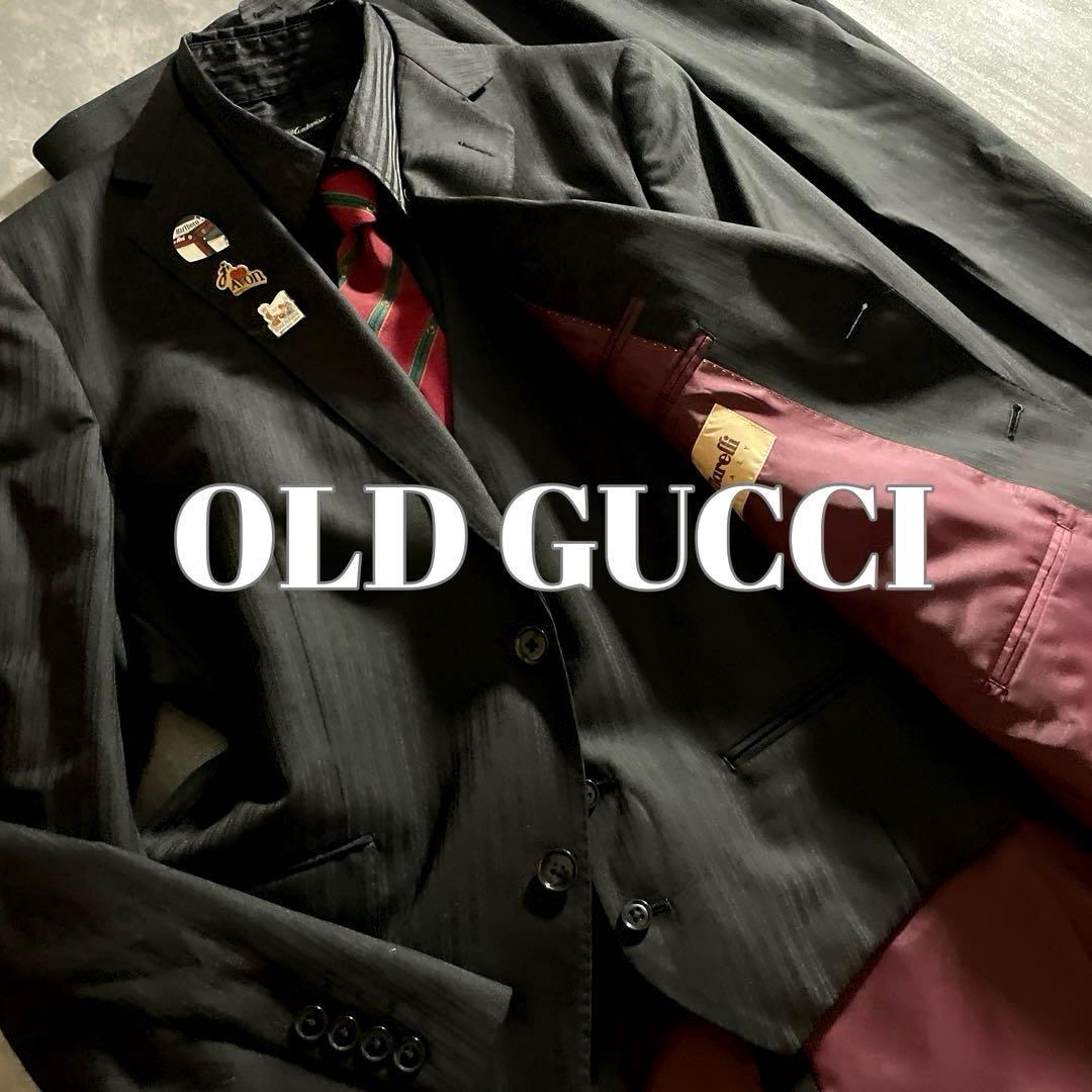 【極美品】イタリアウール 3ピースセットアップスーツ×OLD GUCCIネクタイ