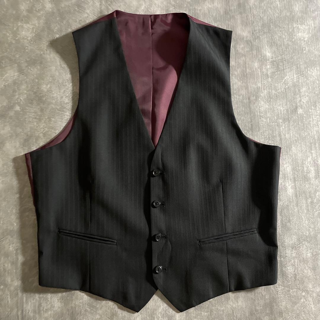 【極美品】イタリアウール 3ピースセットアップスーツ×OLD GUCCIネクタイ