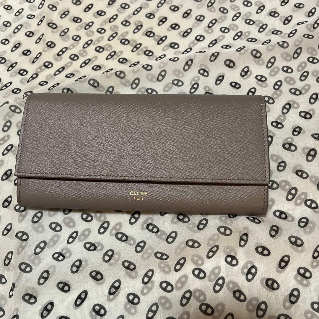 CELINE グレー 三つ折り財布 タグ付き