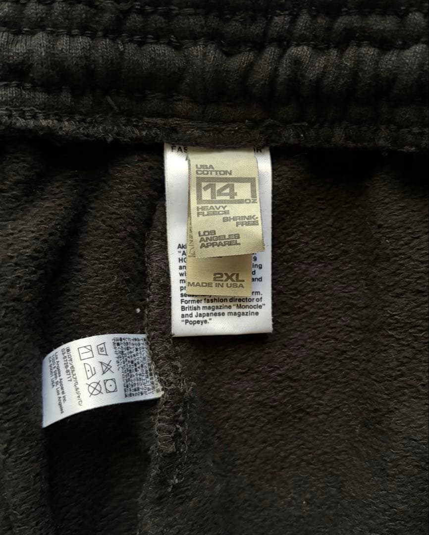 SSZ AH LOS ANGELES APPAREL スウェットパンツ ブラック