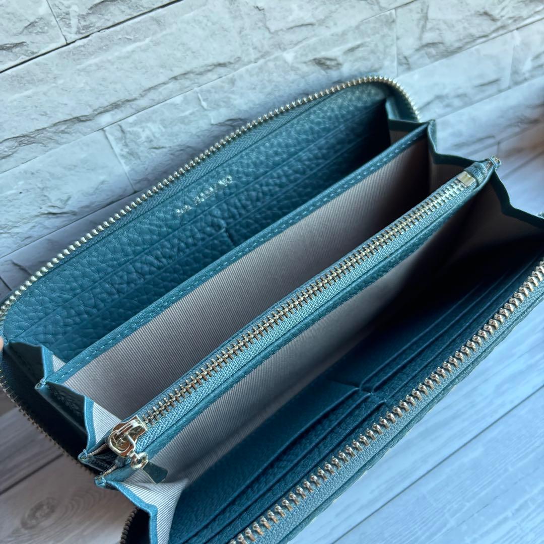 【超美品✨】傳濱野　den HAMANO 青 レザー 長財布