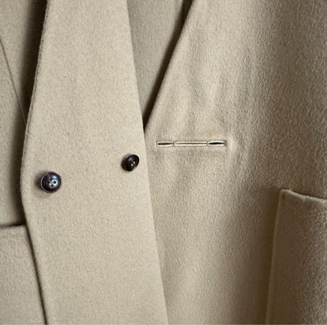 drawer ドロワー　ノーカラーメルトンビーバーコート　キャメル　40 ケヌキ