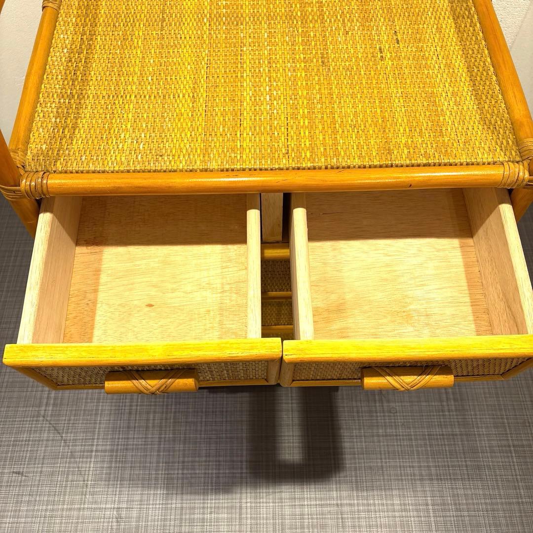 昭和レトロ　ナチュラルラタン 5段チェスト