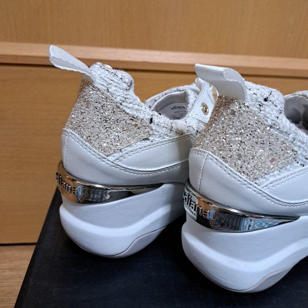 diana ホワイト スニーカー ウェッジソール