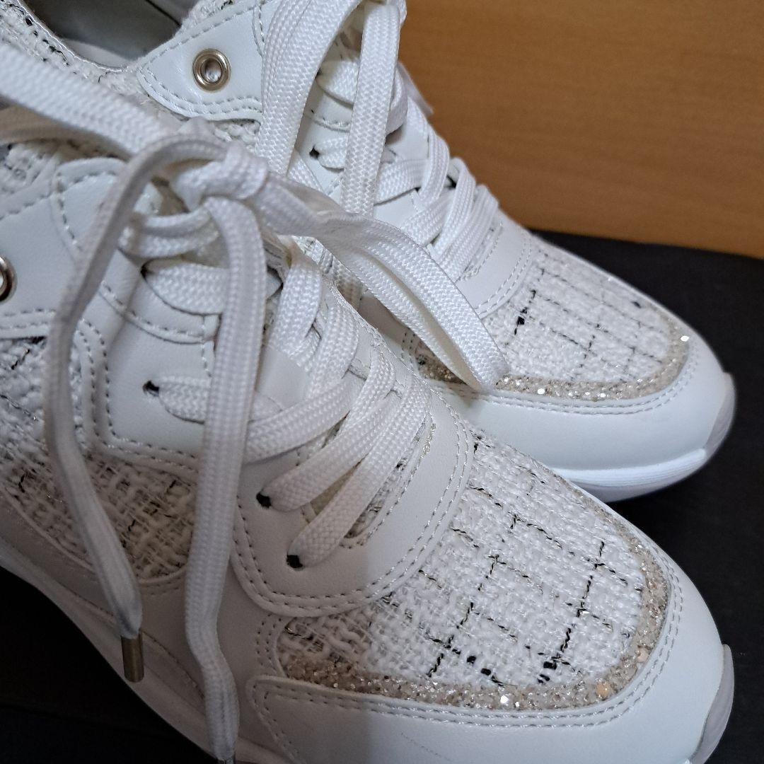 diana ホワイト スニーカー ウェッジソール