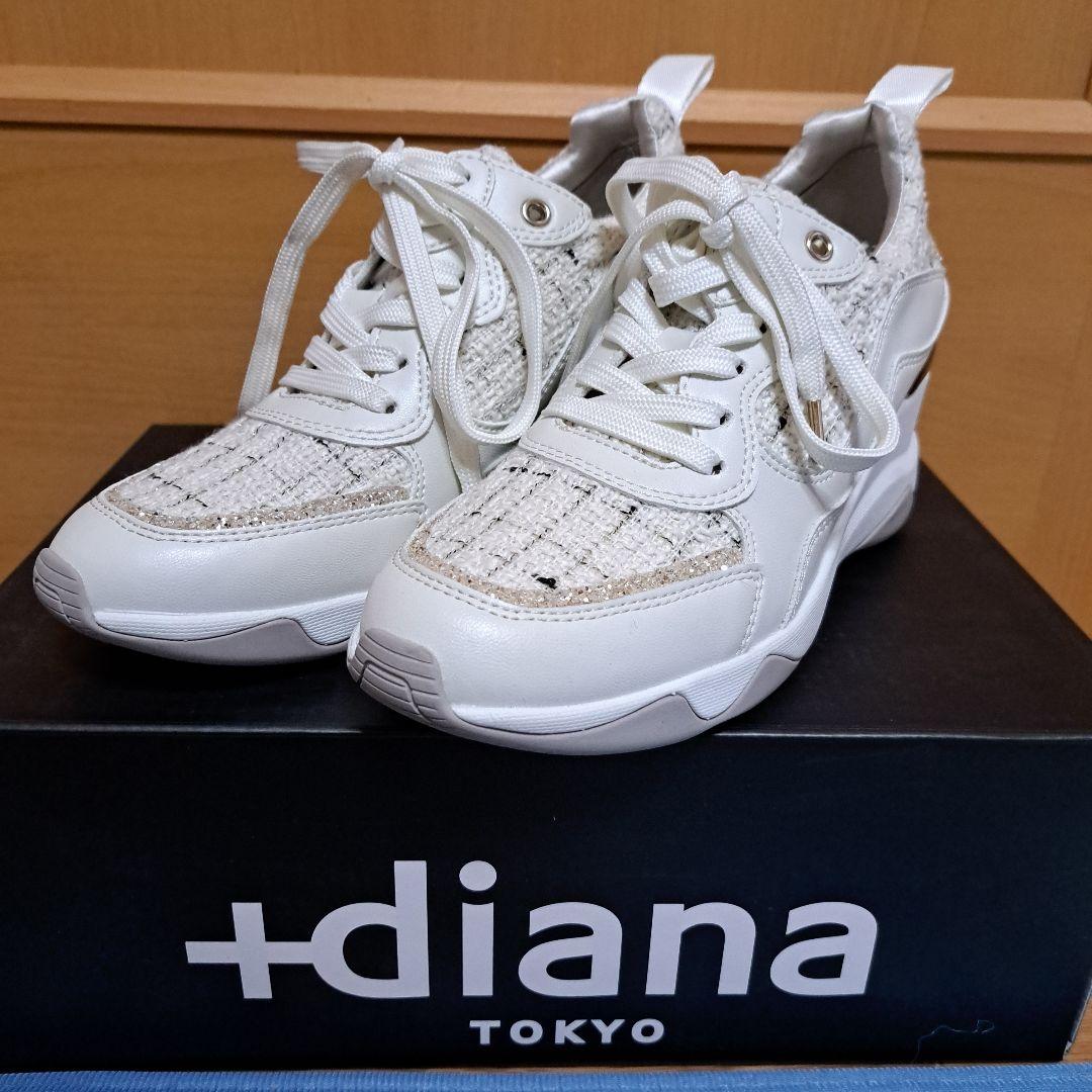 diana ホワイト スニーカー ウェッジソール