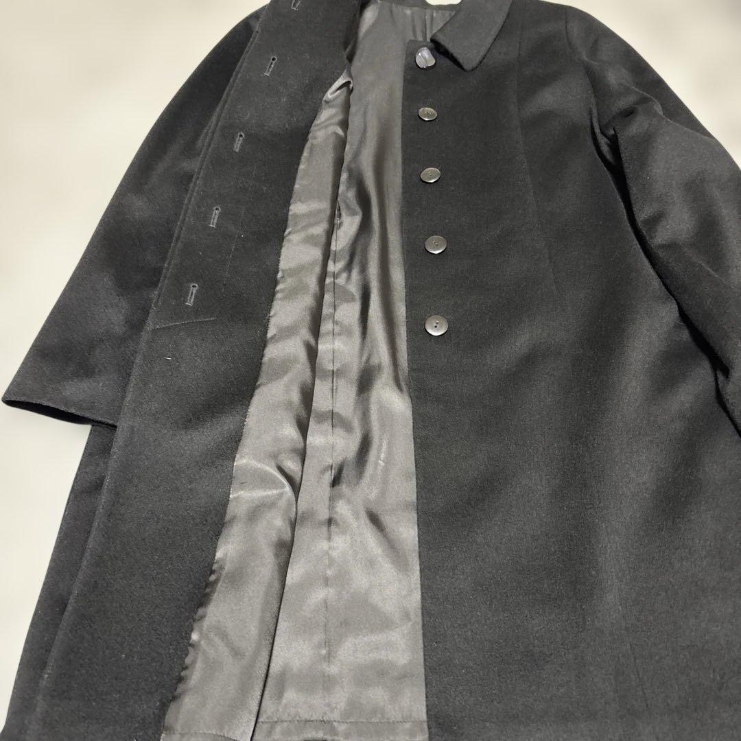 美品 ADRIA カシミヤ100% ロングコート 黒 pure cashmere